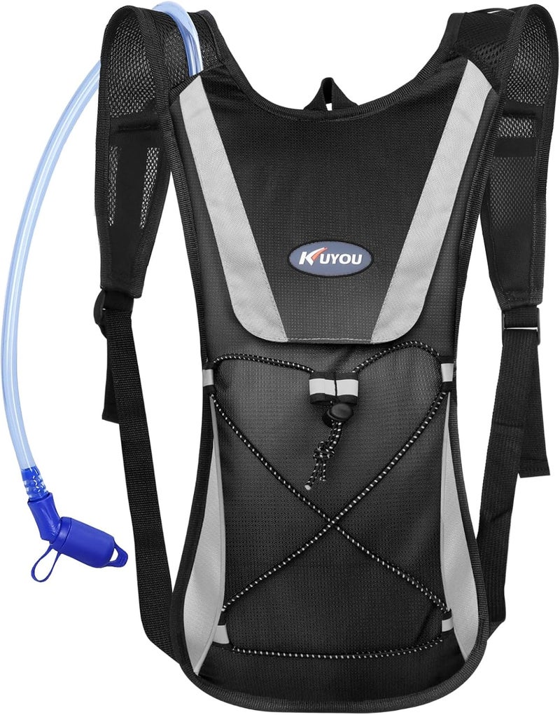 KUYOU Running Hydration Vest - Lightweight Insulated Hydration Backpack with 2L Water Bladder, Adjustable Chest Straps and Reflective Water Backpack for Trail Running Marathon Race Hiking Cycling - Image 1